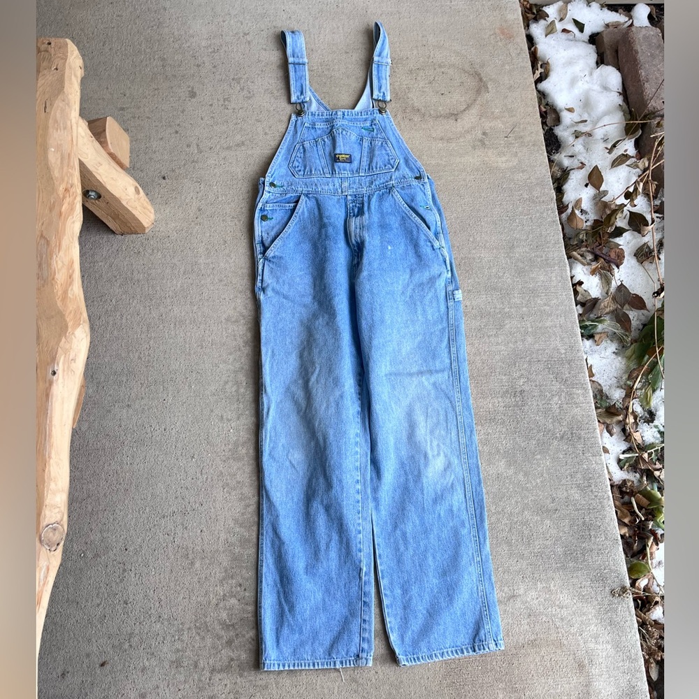 Vintage 90s Oshkosh B’gosh classic vestbak the genuine article denim overalls